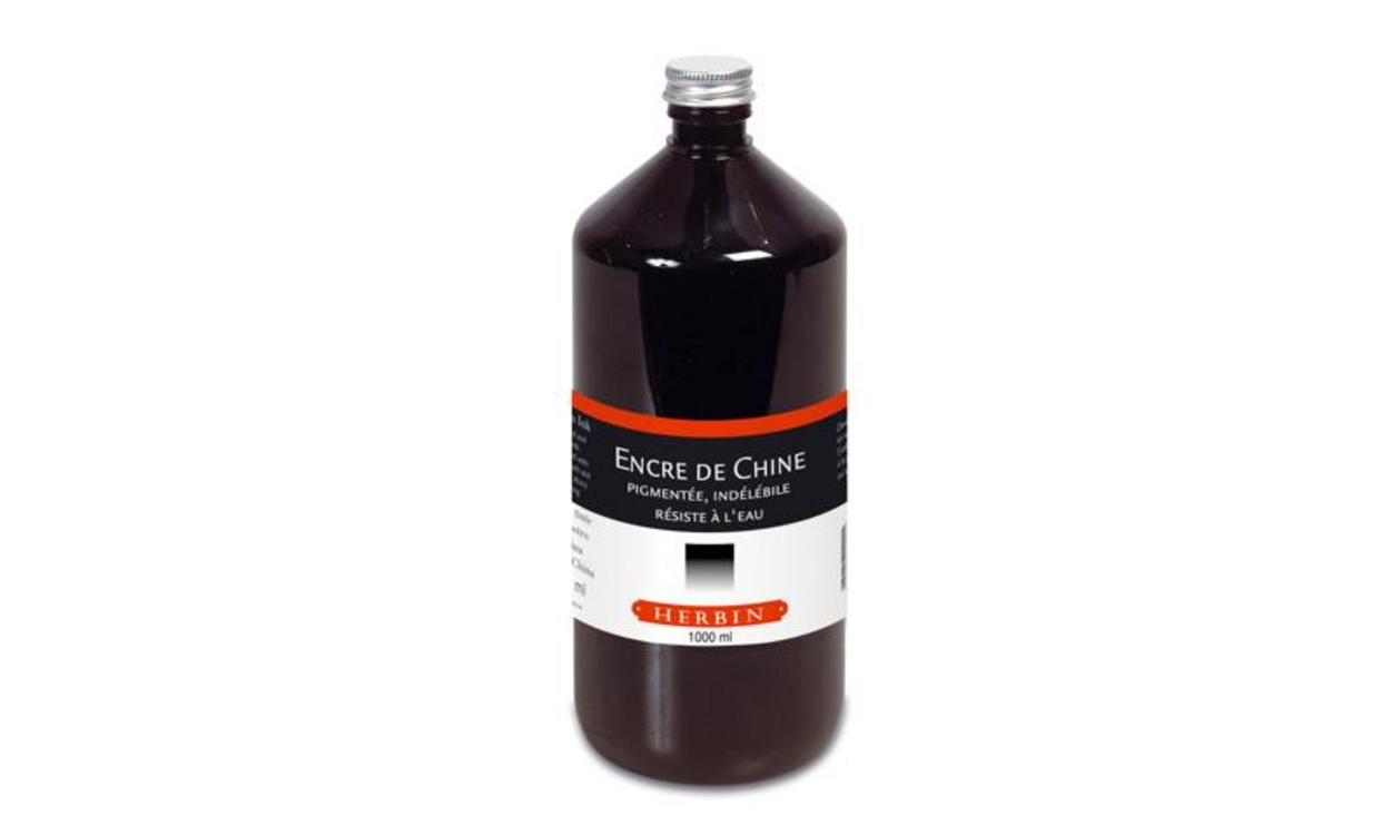 Ref: 835: Encre de Chine Herbin, en flacon de 1 litre