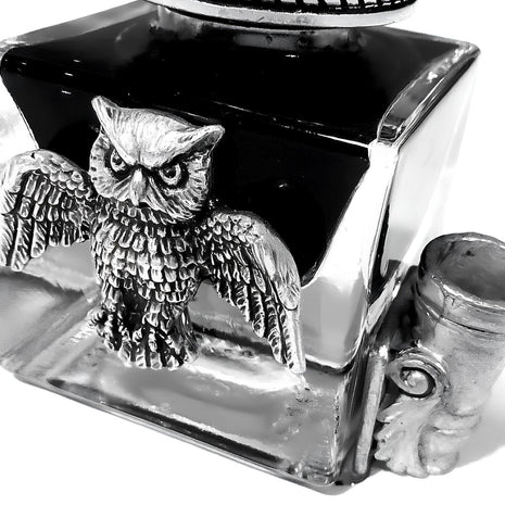 Ref: 0000466-4 Cube "Owl" inkwell with owl cap 
