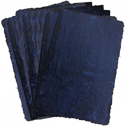 ref: 118-6: Feuille de Papier" Indigo",  18 x 24 cm