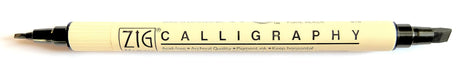 Ref: 0001154 "Zig" Calligraphy Marker with Double Tips "Black"