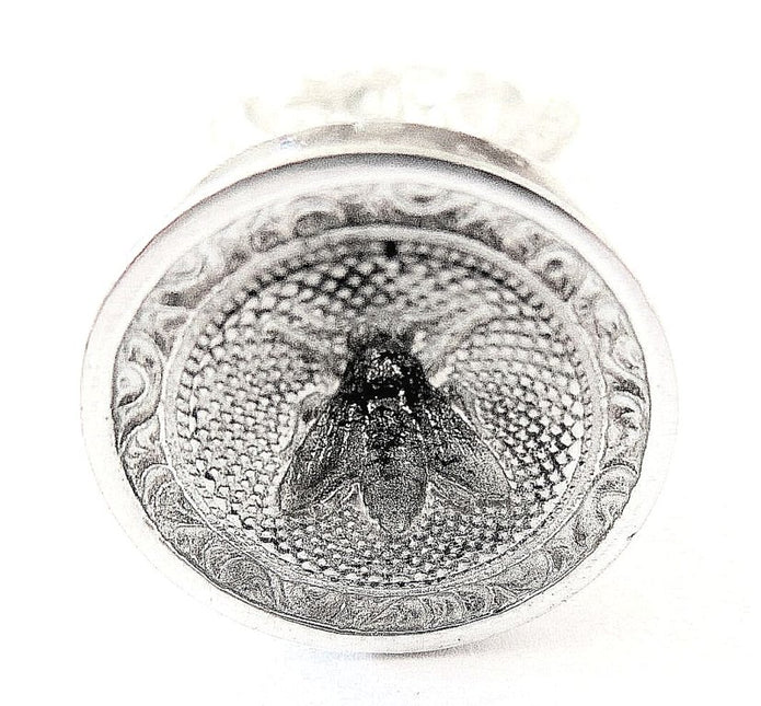 ref: 0006190 Sceau artisanal en étain " Abeille "