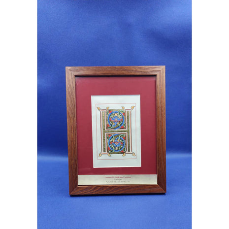 Lettrine H, Bible des Capucins, sur papier de haute qualité, feuilles d'or 24 cts