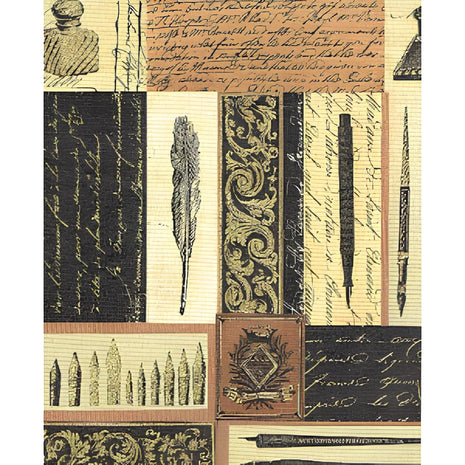 Ref: 0003769 Papier "Ecriture Or et Noir"