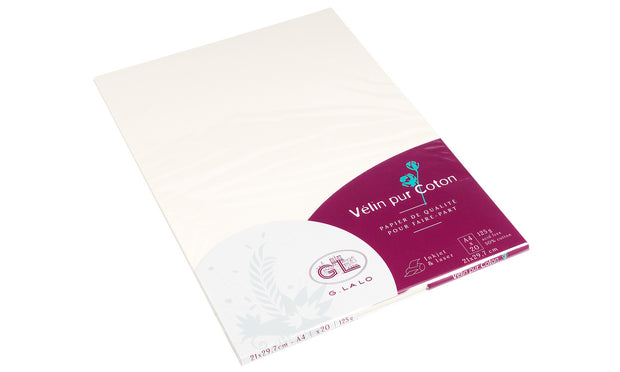 ref: 1590: Papier "Vélin pur coton" Lalo, 125 g