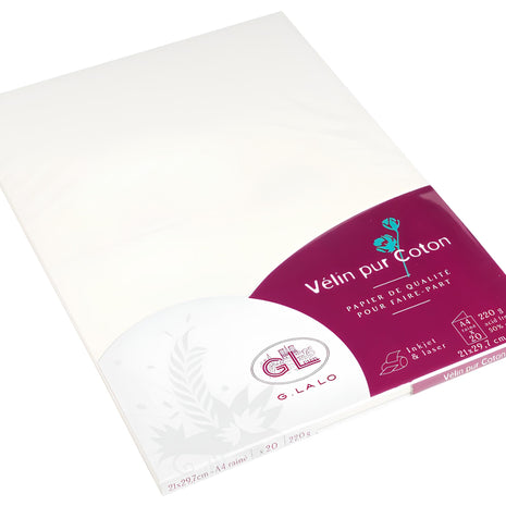 Ref: 0003751 Papier "Vélin pur coton" Lalo, 220 g