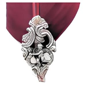 Ref: 0001748 Parement " Angelot " pour plume d'oie, d'autruche