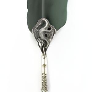 Ref: 0001748-2 Parement " Dragon" pour plume d'oie, d'autruche