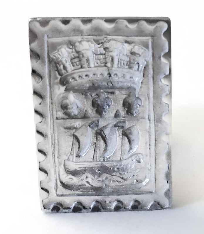 ref: 0006675 Sceau artisanal en étain " Blason de Paris "