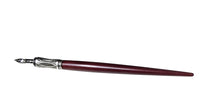 Ref : 0012612 Porte-plume en bois avec motif métallique