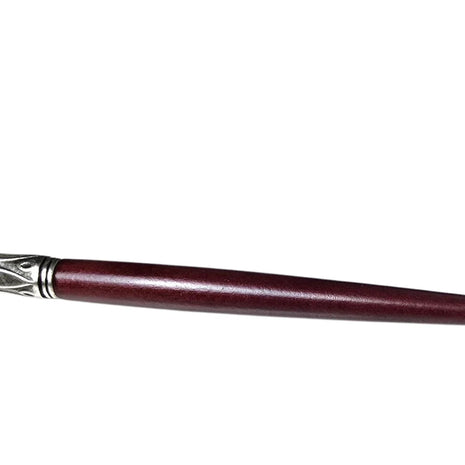 Ref : 0012612 Porte-plume en bois avec motif métallique