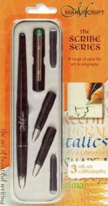 ref: 0002437-3: Coffret de Calligraphie "Manuscript" 3 embouts, pour Gauchers