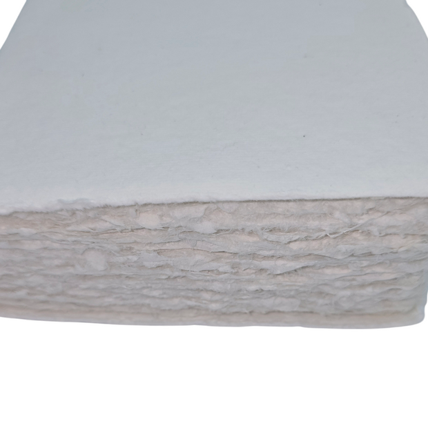 ref: 1436-9 "Liasse" de Papier Coton Blanc, Format Mini 9 X 12