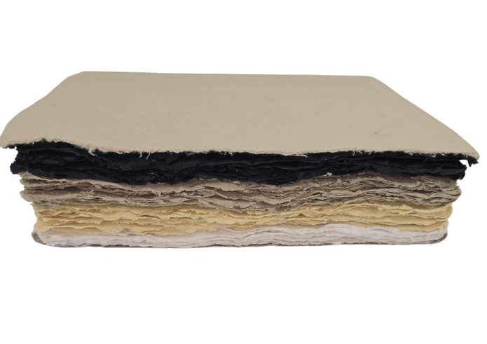 ref: 1437-2 "Liasse" de Papier Coton Quadricolore INDIGO 18X24