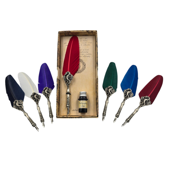 Ref 0000437 coffret plume à parement différentes couleurs