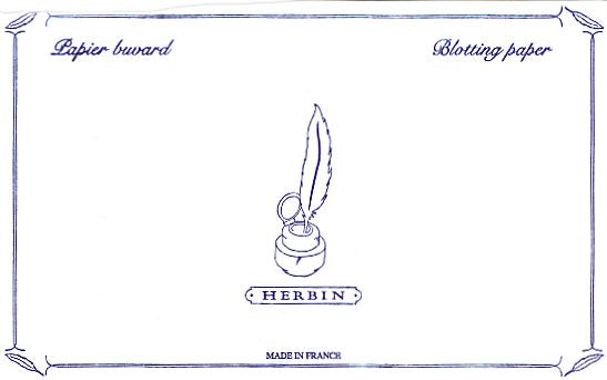 ref: 119: Pochette de 10 buvards blanc Herbin