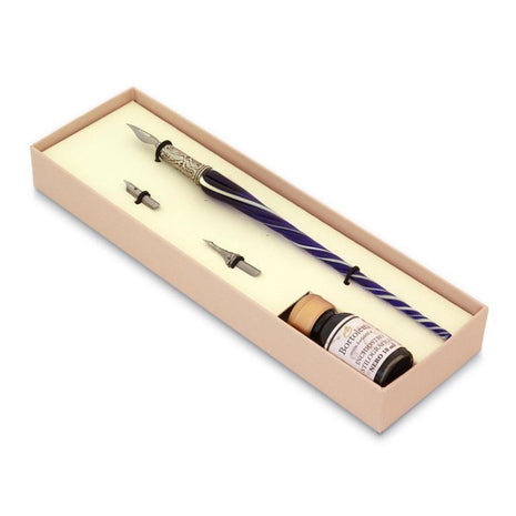 Ref: 140 Porte-Plume en verre de Murano torsadé en plusieurs teintes