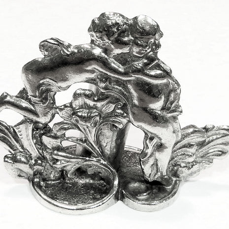 Ref: 0006321_1: Repose-plume en étain " Anges "