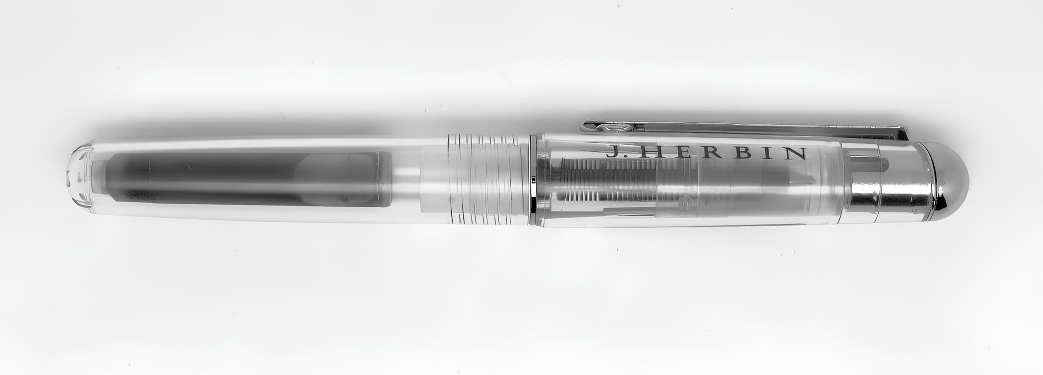 Ref: 0002268-4 Roller Herbin transparent avec une cartouche d'encre
