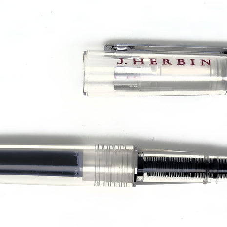 Ref: 0002268-4 Herbin transparent rollerball pen with ink cartridge
