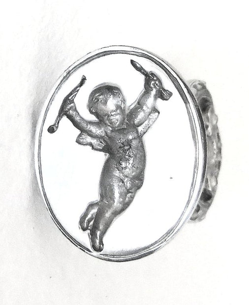 ref: 0006677 Sceau artisanal en étain "Angelot"