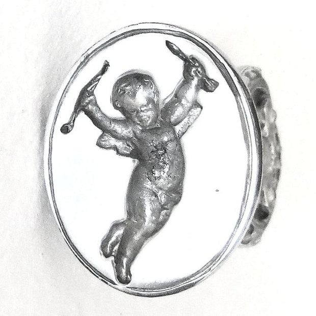 ref: 0006677 Sceau artisanal en étain "Angelot"