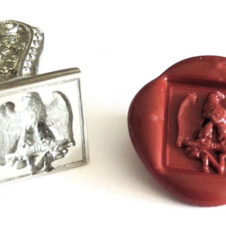 Ref: 0006190-4 Sceau artisanal en étain " Aigle Impérial "