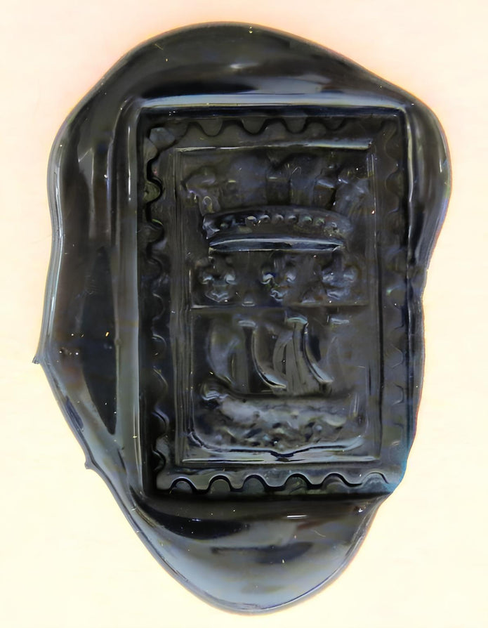 ref: 0006675 Sceau artisanal en étain " Blason de Paris "