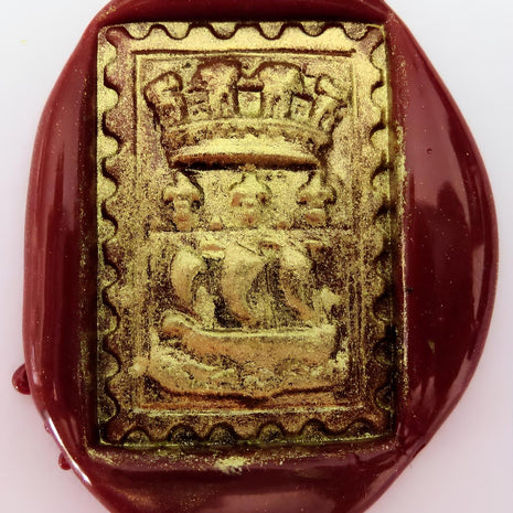 Ref: 0006675 Sceau artisanal en étain " Blason de Paris "