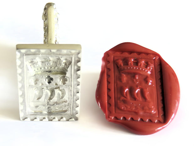 ref: 0006675 Sceau artisanal en étain " Blason de Paris "