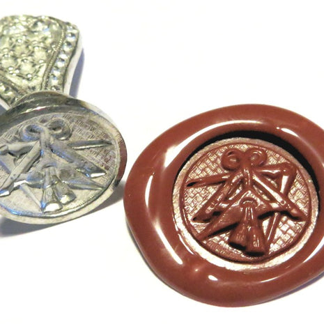 Ref: 0006675-2 Sceau artisanal en étain "Emblème"