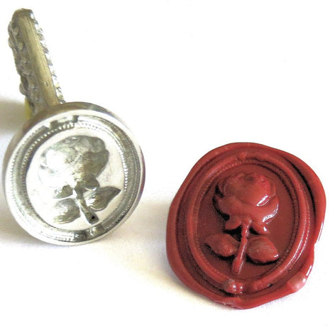 Ref: 0006675-3 Sceau artisanal en étain " Rose "