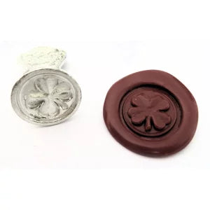 Ref: 0006257-3 Handmade pewter seal "Four-leaf clover"