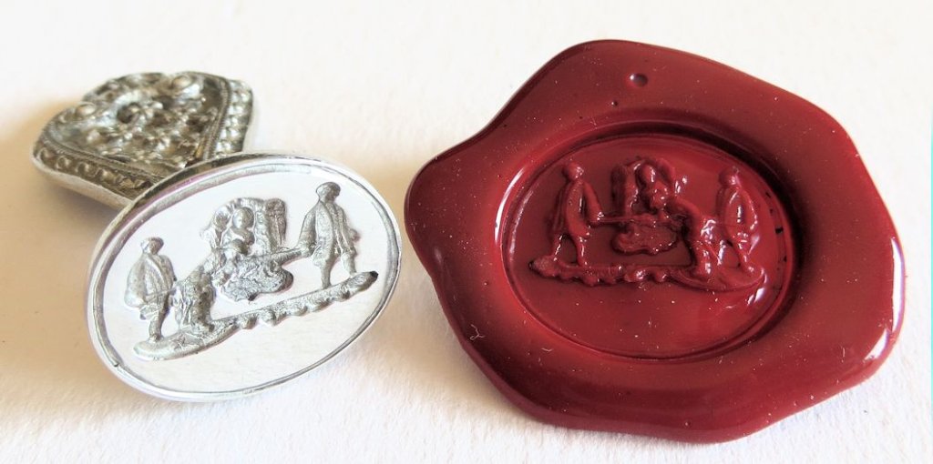 Ref: 0006674 Handmade pewter seal 