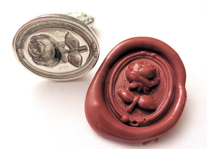 ref: 0006675-3 Sceau artisanal en étain " Rose "