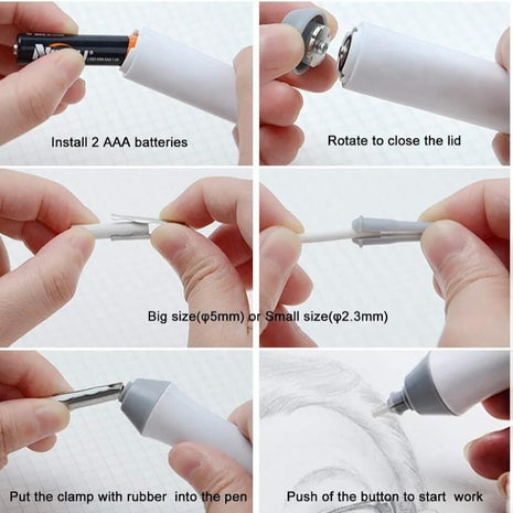 Ref: 0006640 Battery-operated electric eraser 