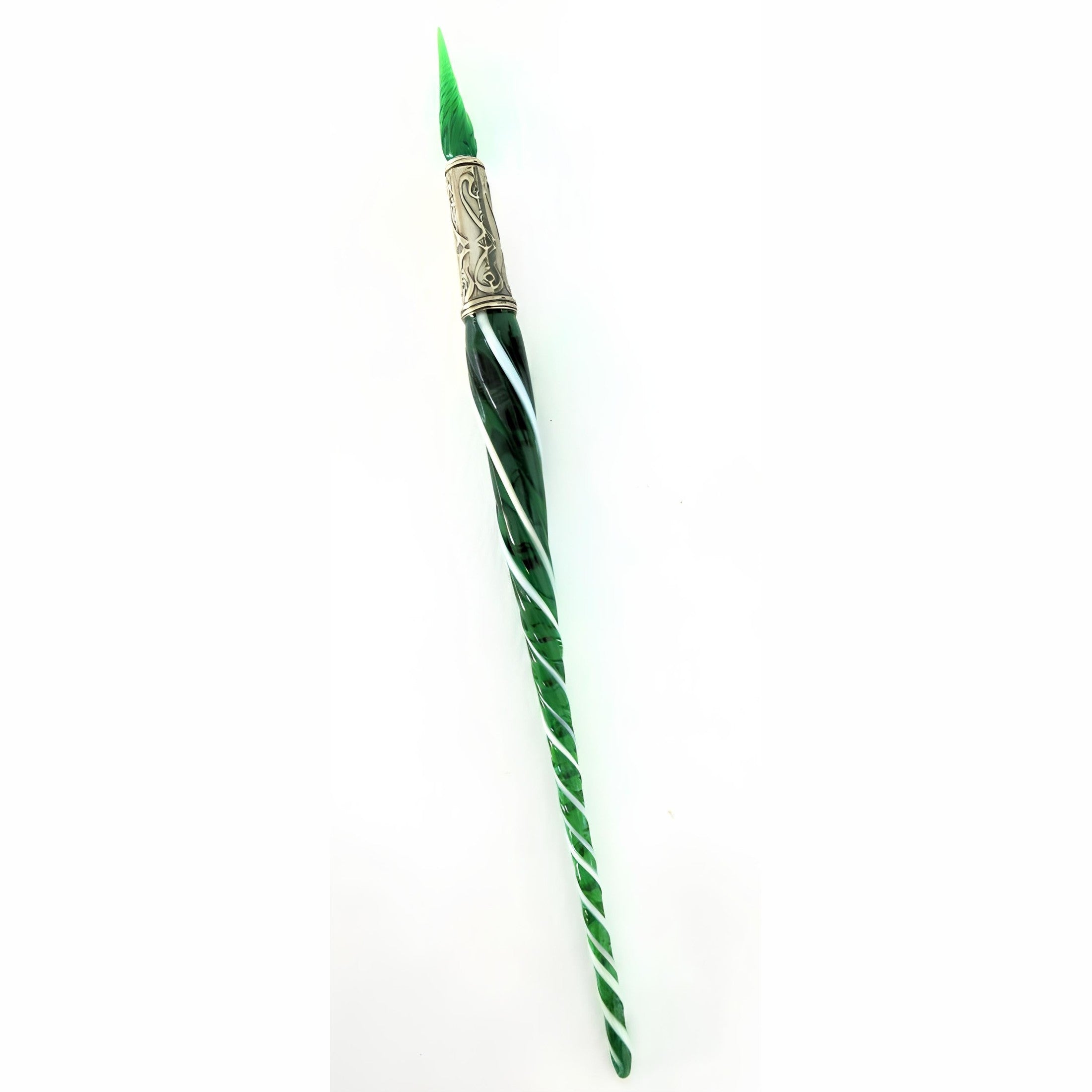 Ref: 140-1 Twisted Murano glass pen holder with crystal nib in several shades 