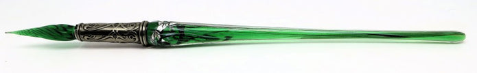 ref: 171 Porte-plume en verre de Murano "Argento" avec plume de cristal