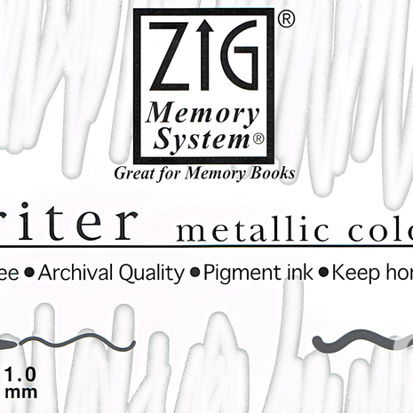 Ref: 269 Feutre métallisé Zig "Or" ou "Argent"